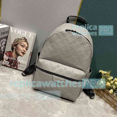 Copy L--V Grey Embossed Monogram Discovery Backpack 